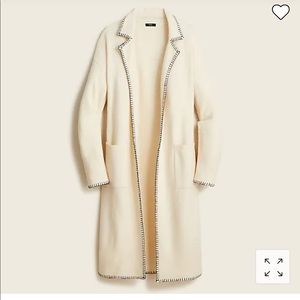 Jcrew long sweater coat in grey. Brand new never worn; was purchased final sale.
